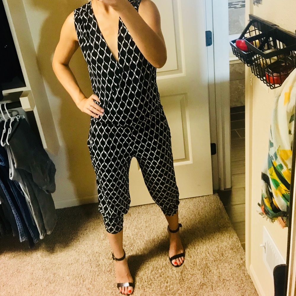 Cache printed romper jumpsuit S